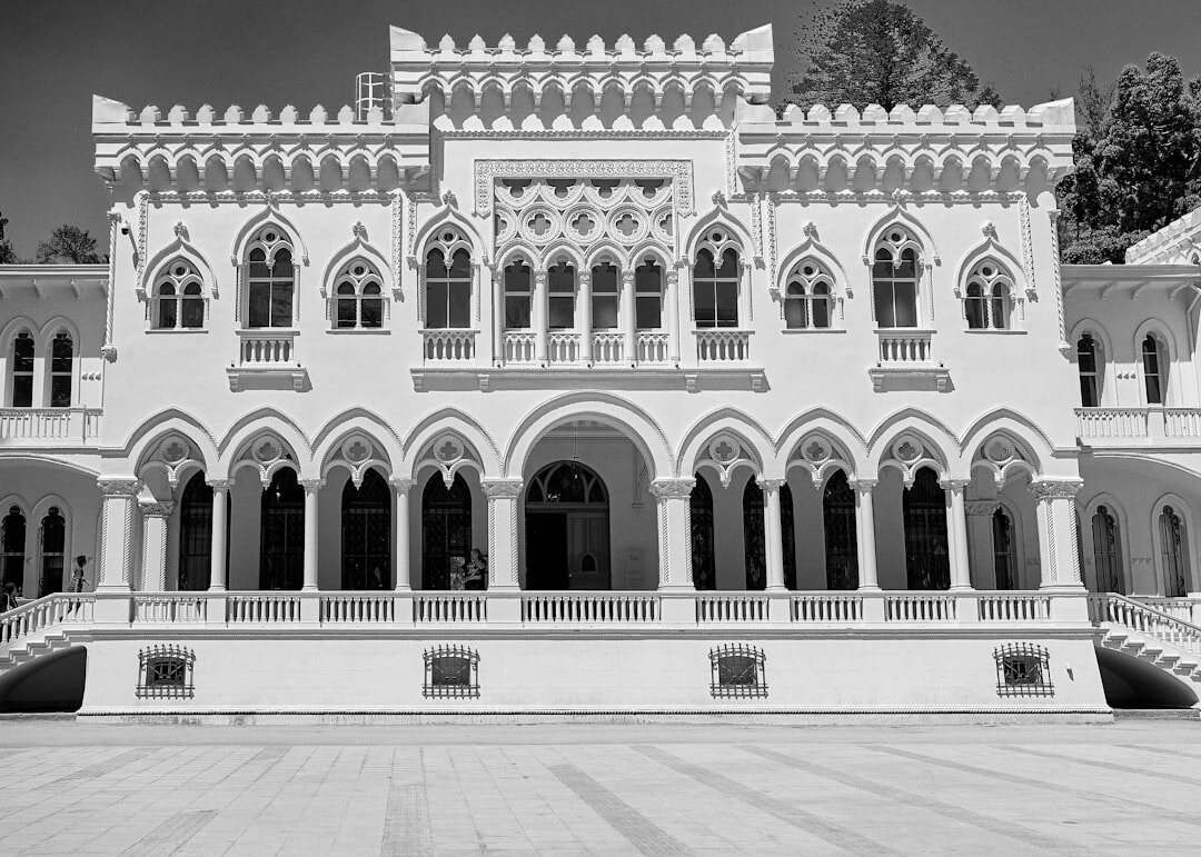 Ornate old mansion facade in Vina del Mar, Chile