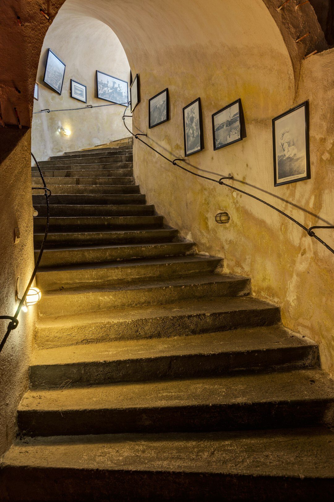 Narrow staircase between houses on Cerro Alegre, Valparaiso